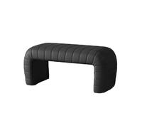 Banc d'entrée étroit avec rangement, ottomane noire élégante pour entrée, salon ou couloir, parfait pour les petits espaces, design moderne (grande taille)