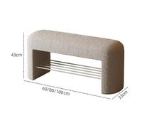 Banc d'entrée incurvé avec étagère à Chaussures, siège d'appoint rembourré avec Structure en Bois Massif et Mousse Haute résilience, Banc Moderne for Chambre ou Couloir.(Yellow,80cm/31.50in)