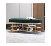 Banc d'entrée industriel avec coussin à 2 niveaux et rangement pour chambre/couloir durable et élégant pour meubles d'entrée