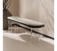 Banc d'entrée industriel avec coussin d'angle arrondi pour rangement de chaussures pour salon, chambre à coucher, salle à manger - Meuble élégant et fonctionnel pour l'organisation de l'entrée