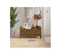821787 vidaXL Banc d'entrée Marron miel 80x40x43 cm Bois de pin massif