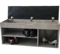 Banc d'entrée meuble à chaussures avec espace de rangement - étagère à chaussures avec coussin d'ass
