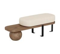 Banc d'entrée moderne avec design Art Déco, coussin rembourré en bouclette et flanelle, banc de canapé créatif pour salon, chambre à coucher et couloir