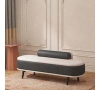 Banc d'entrée Moderne, Banquette capitonnée avec Pieds en métal Robuste | Design capitonné, structure stable, mousse haute résilience, usage polyvalent(Gray,100*37*45cm)