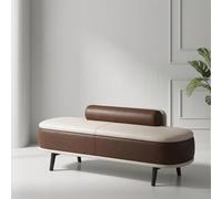 Banc d'entrée Moderne, Banquette capitonnée avec Pieds en métal Robuste | Design capitonné, structure stable, mousse haute résilience, usage polyvalent(Brown,60*37*45cm)