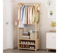 Banc d'entrée moderne de ferme avec rangement à chaussures et porte-pantalons, arbre de couloir élégant pour les espaces étroits, siège rembourré pour l'organisation de la porte arrière et la