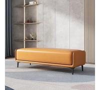 Banc d'entrée moderne en bois massif, repose-pieds rembourré pour salon, étagère à chaussures élégante pour couloir, 100,1 cm de large, couleur C - Parfait pour une utilisation dans le salon et le