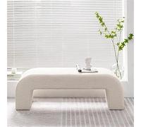 Banc d'entrée moderne en velours élégant pour chambre à coucher et couloir, 80 cm de long, parfait comme bout de meuble de lit et siège de coiffeuse.