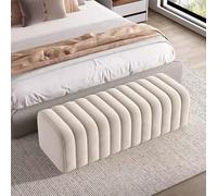 Banc d'entrée Moderne en Velours, Pouf carré pour canapé, Chambre à Coucher, Repose-Pieds rembourré, Tabouret de 40, 60, 80 cm de Longueur, décoration d'intérieur adaptée au Salon,