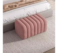 Banc d'entrée moderne en velours, repose-pieds ottoman rembourré élégant pour salon, chambre à coucher et décoration de couloir (couleur claire 4080 cm), tabouret d'appoint polyvalent