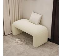 Banc d'entrée moderne, étagère à chaussures rembourrée, repose-pieds ottoman élégant, meuble d'appoint pour salon, chambre à coucher et salle à manger, solution de rangement polyvalente