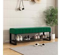 Banc d'entrée Moderne rembourré en Velours, pour se chausser | Siège d'accueil | Minimaliste pour Salon, Haute résilience, pour Chambre à Coucher(Green,100cm/39.4in)