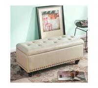 Banc d'entrée Multifonctionnel, Tabouret Long et uni pour se Changer, idéal pour la Porte, la Maison ou Le canapé. Design rectangulaire, Beige, résistant. Solution de ran