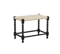 Banc d'entrée nordique créatif en corde de bois Tabouret et repose-pieds polyvalent pour la maison et le salon Design médiéval élégant Peu encombrant Meuble d'entrée