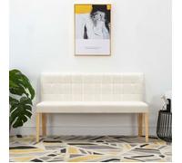 Banc d'entrée(rectangulaire）- Maximum 110 kg par siège - Banc banquette, 140 cm Crème Velours arh62d