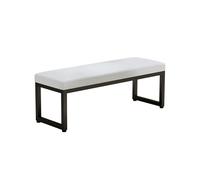 Banc d'entrée rembourré moderne avec pieds en métal, confortable 2 places pour une utilisation en intérieur dans la chambre, le couloir ou la cuisine