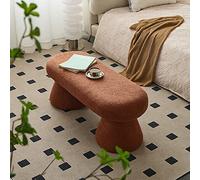Banc d'entrée, repose-pieds - Table basse rectangulaire rembourrée moderne en sherpa pour chambre à coucher, couloir, salon