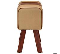 Banc d'entrée résistant à l'usure - Banc saut de cheval 58 cm marron cuir véritable et manguier - design élégant - pour maison(3054