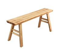 Banc d'entrée rustique en bois massif - Couleur personnalisable - Design sans accoudoirs - Banc de salle à manger d'intérieur polyvalent - Rangement de chaussures parfait pour la chambre à coucher et