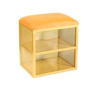 Banc d'entrée - Tabouret de rangement carré simple pour maquillage et dressing, idéal pour l'espace de vie et une utilisation en extérieur (dimensions : 40 x 30 x 45 cm)