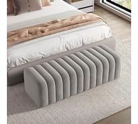 Banc d'entrée tapissé, ottomane de rangement rectangulaire, assise confortable pour entrée ou salon