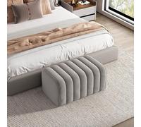 Banc d'entrée tapissé, ottomane de rangement rectangulaire, assise confortable pour entrée ou salon