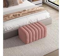 Banc d'entrée tapissé, ottomane de rangement rectangulaire, assise confortable pour entrée ou salon