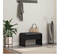 Banc d'entrée - VIDAXL - 63 x 38 x 40 cm - Chêne noir - Coussin doux - Bois d'ingénierie