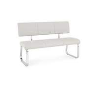 Banc design avec dossier VILAS, en synthétique gris clair