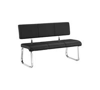 Banc design avec dossier VILAS, en synthétique noir Noir G