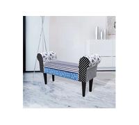 Banc Design avec patchwork Bleu et blanc