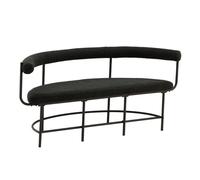 Banc Design Bouclé "Stallhagen X Josefin" 165cm Noir