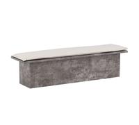 Banc Design & Coussin "Kellogg" 160cm Gris