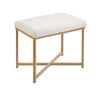 Banc Design "Elisabeth" 58cm Beige & Or