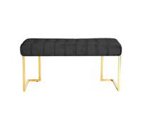 Banc Design en Velours ""Rare"" 100cm Noir & Or