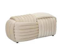 Banc Design en Velours "Softy" 90cm Crème