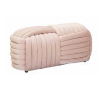 Banc Design en Velours "Softy" 90cm Rose