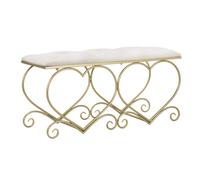 Banc Design "Heart" 105cm Crème & Or