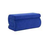 Banc design revêtement bouclette bleu 1-2 places L 92 x P 50 x H 45cm - Sasha
