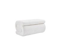 | Banc design revêtement bouclette crème 1-2 places L 92 x P 50 x H 45cm - Sasha