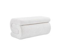 Banc design revêtement bouclette crème 1-2 places L 92 x P 50 x H 45cm - Sasha