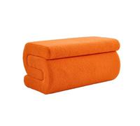Banc design revêtement bouclette orange 1-2 places L 92 x P 50 x H 45cm - Sasha