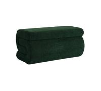 Banc design revêtement bouclette vert 1-2 places L 92 x P 50 x H 45cm - Sasha