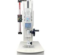 Banc d'essai manuel, dynamomètre numérique haute précision 2000N (450lbf, 204kgf), testeur de traction-compression 999 Stockage de données, pour les tests de traction-compression(With ruler,10N)
