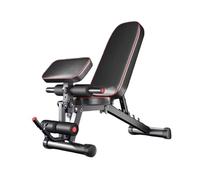 Banc D'exercice Avec Haltères, De Musculation Pliable Coussin Siège En Cuir PU, Angle Dossier Réglable, Capacité Charge 400 Kg For Exercices Remise Forme Complet Du Corps