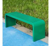 Banc d'extérieur avec cadre en acier résistant aux intempéries, dos nu, en alliage d'art déco, pour jardin, porche, parc, balcon, résistant aux intempéries, 120 cm