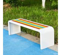 Banc d'extérieur, cadre en acier robuste pour une assise durable et élégante dans le jardin, le porche, la cour