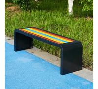 Banc d'extérieur, cadre en acier robuste pour une assise durable et élégante dans le jardin, le porche, la cour
