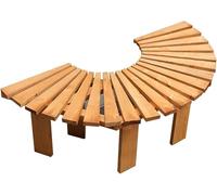 Banc D'extérieur Demi-Rond À Lattes en Bois Massif, À Combiner Librement en Cercle, Double Arc, en Forme De S, Assorti, for Créer Un Espace De Repos dans Le Jardin, Le Balcon, La Cour