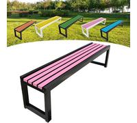 Banc d'extérieur élégant pour 2 à 3 personnes, couleur écologique, parfait pour les jardins, les parcs, les balcons et les terrasses. Dimensions : 100 x 40 x 45 cm. Design élégant du dossier